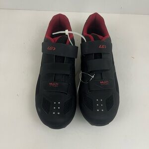 Louis Garneau Black Red Multi Air Flex Bike Cycle Shoes Men’s Size 9.5